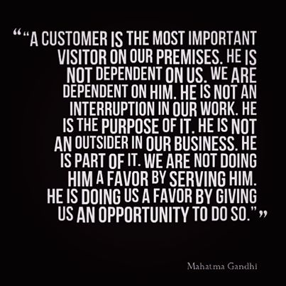 A customer is the most important person on our premises | Good London ...
